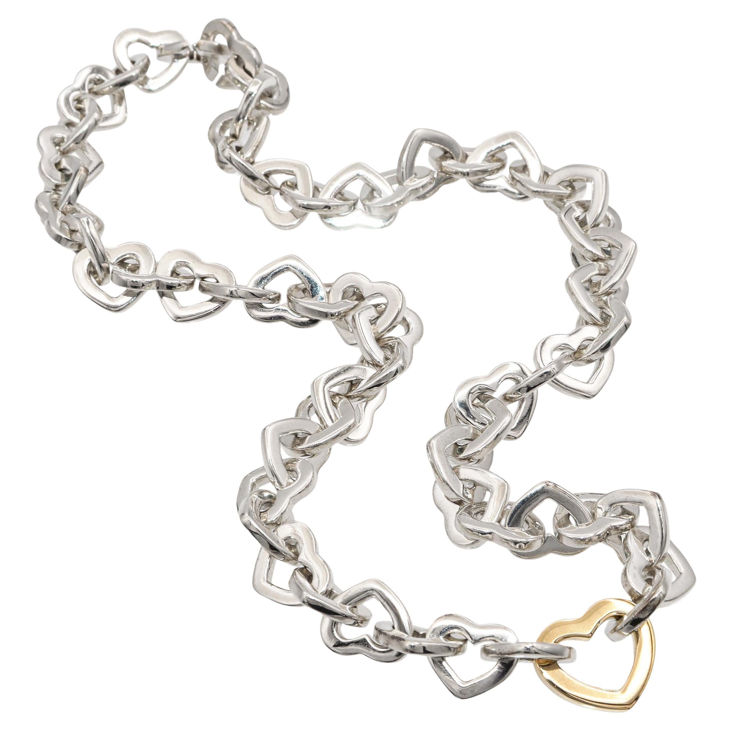 Tiffany & Co. A. Silver - Collana con cuore in oro giallo 18 carati