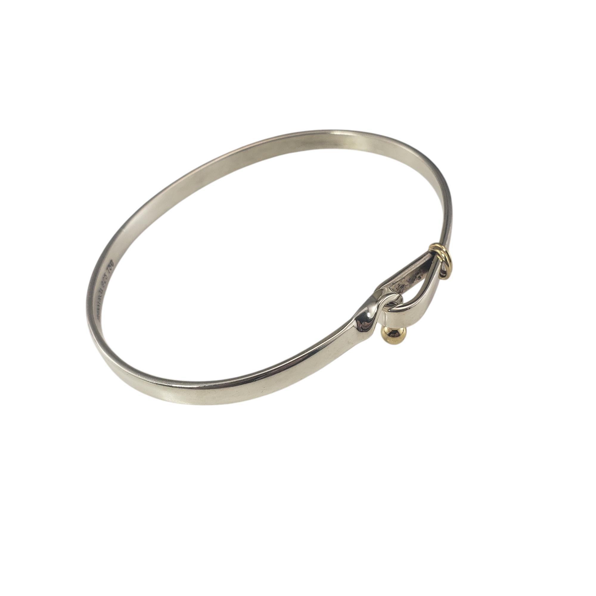 Women's Tiffany & Co. Sterling Silver/18K Yellow Gold Hook & Eye Bangle Bracelet #19635