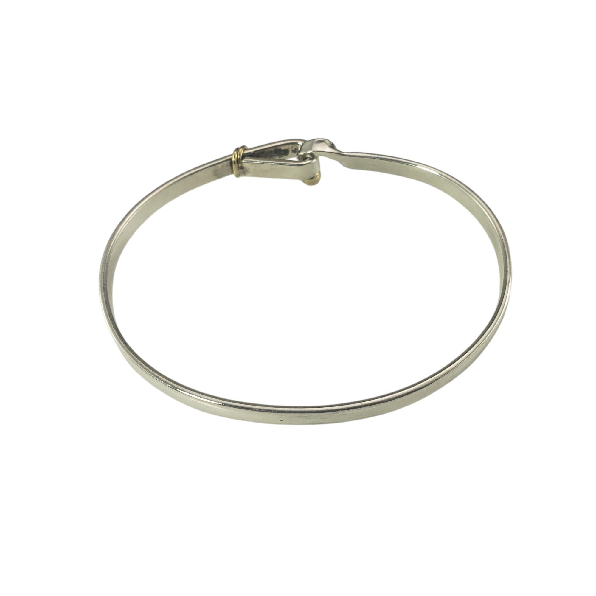 Tiffany & Co. Sterling Silver/18K Yellow Gold Hook & Eye Bangle Bracelet #19635 1