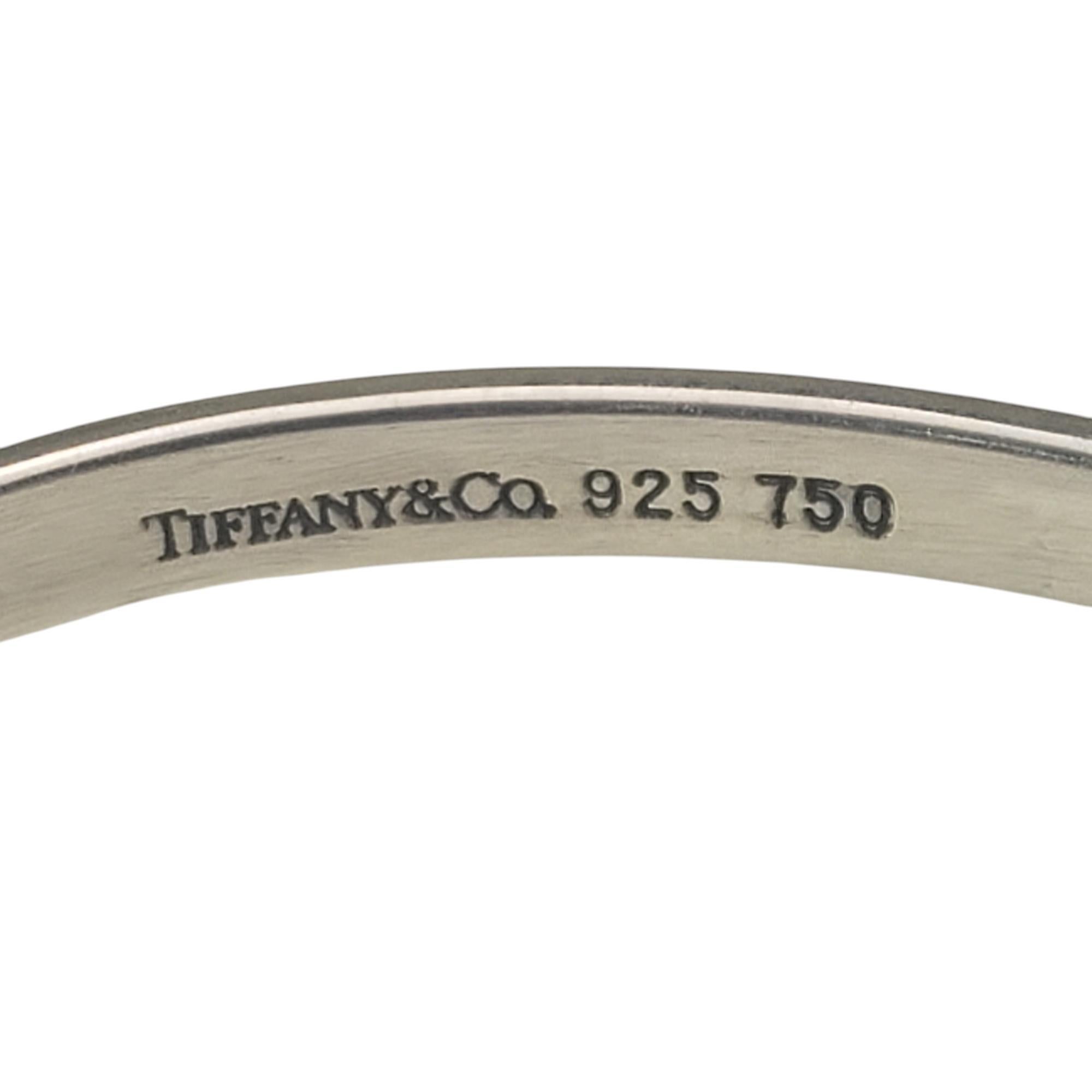 Tiffany & Co. Sterling Silver/18K Yellow Gold Hook & Eye Bangle Bracelet #19635 2