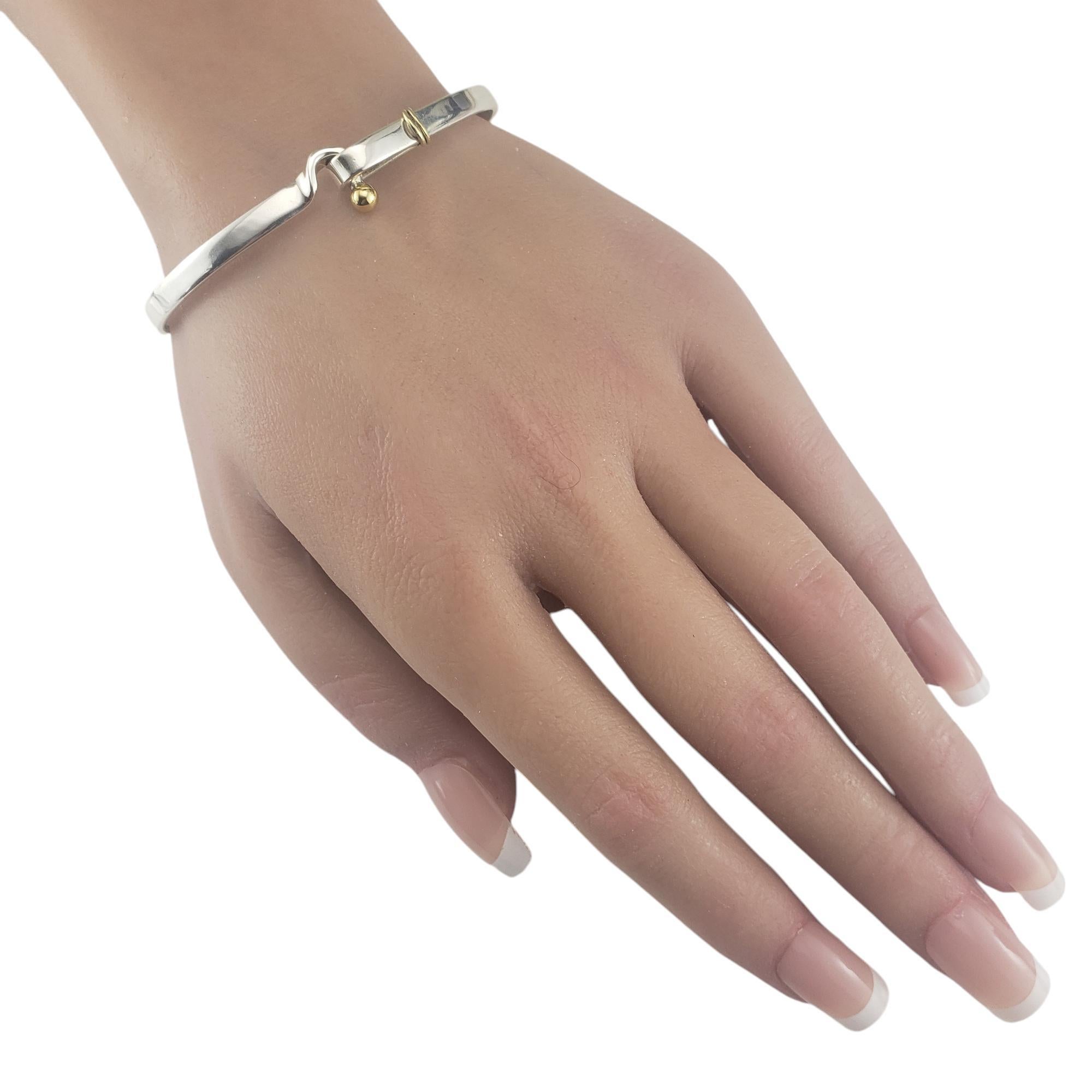 Tiffany & Co. Sterling Silver/18K Yellow Gold Hook & Eye Bangle Bracelet #19635 3