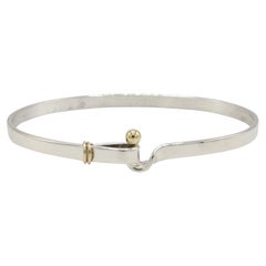 Tiffany & Co. Bracelet à crochets en argent sterling et or jaune 18K
