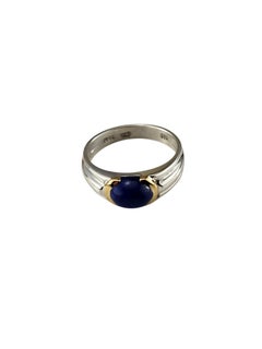 Tiffany & Co. Sterling Silver/18K Yellow Gold Lapis Lazuli Ring Size 6.5 #25288