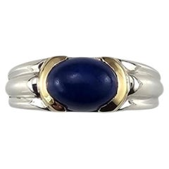 Tiffany & Co. Sterling Silver/18K Yellow Gold Lapis Lazuli Ring Size 6.5 #25288