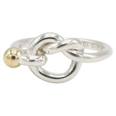 Tiffany & Co. Sterling Silver & 18K Yellow Gold Love Knot Ring