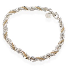 Tiffany & Co. Sterling Silver & 18K Yellow Gold Twisted Rope Chain Bracelet