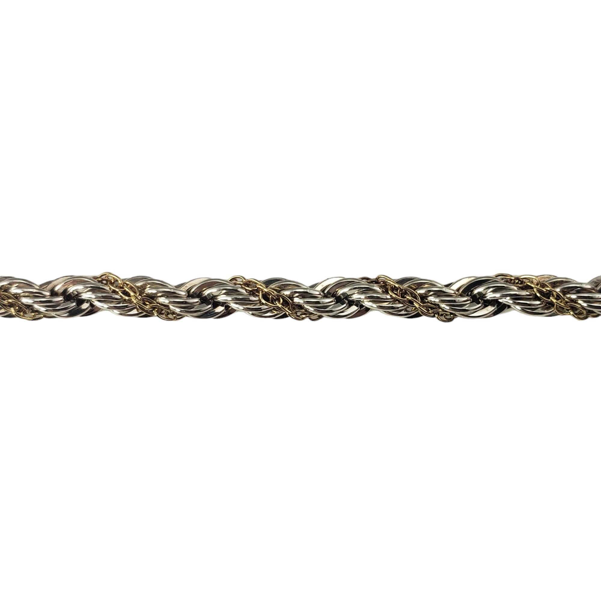 Women's Tiffany & Co. Sterling Silver 18K Yellow Gold Twisted Rope Necklace #16849