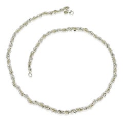 Tiffany & Co. Sterling Silver & 18k Yellow Gold Twisted Rope Necklace