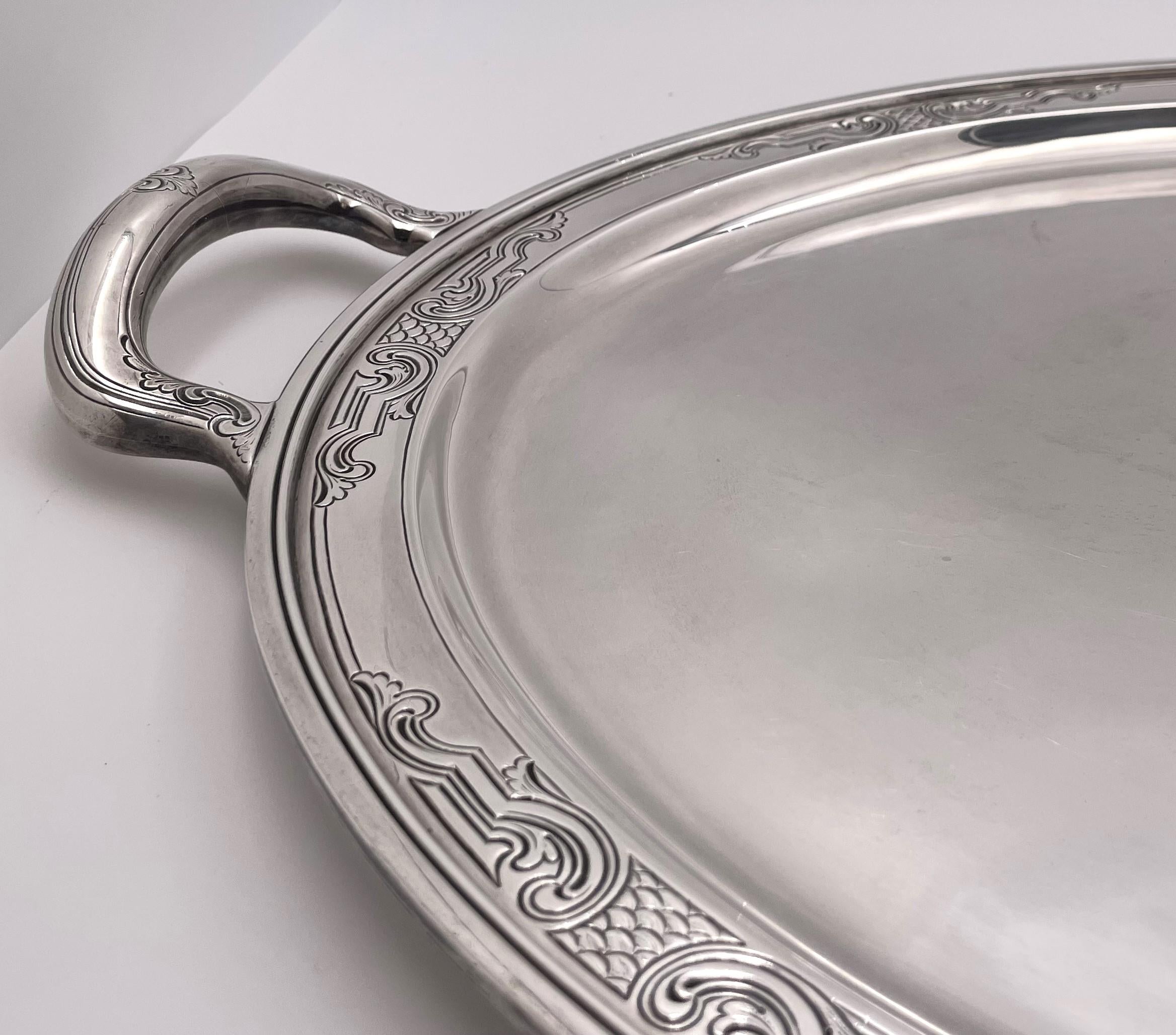 Tiffany & Co. Sterling Silber 1916 Tablett mit zwei Griffen im Zustand „Gut“ im Angebot in New York, NY
