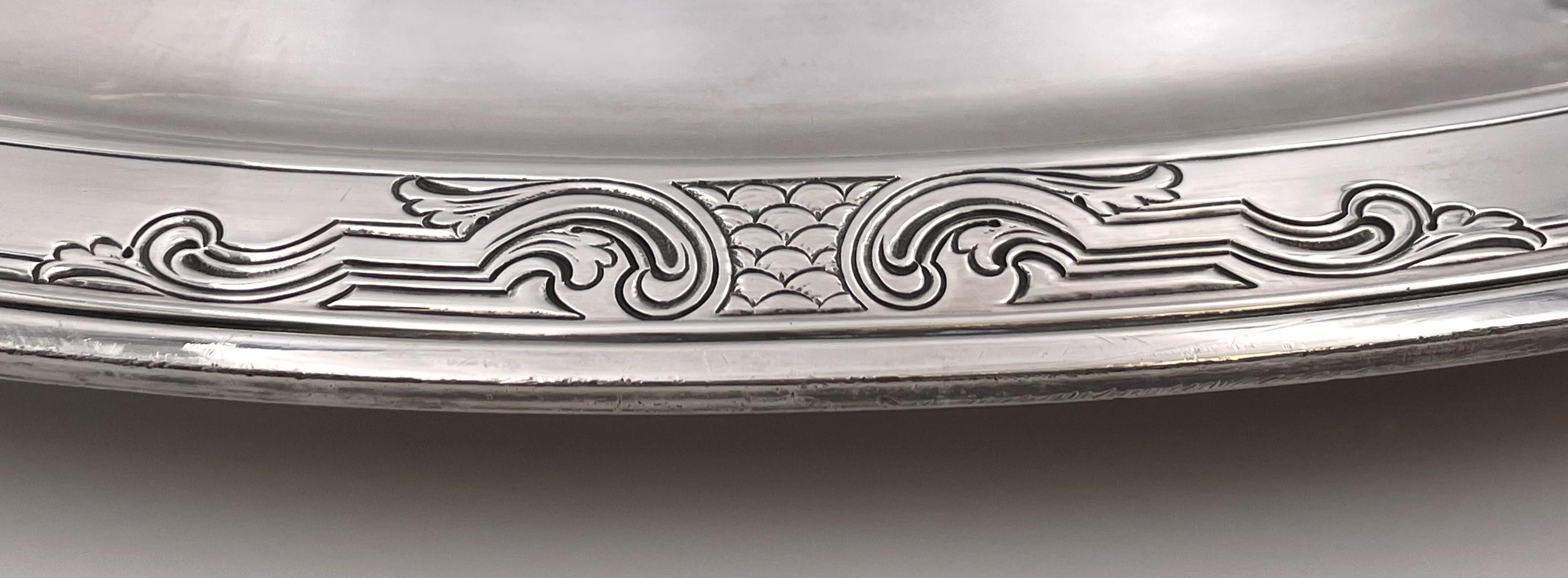 Tiffany & Co. Sterling Silber 1916 Tablett mit zwei Griffen (Frühes 20. Jahrhundert) im Angebot