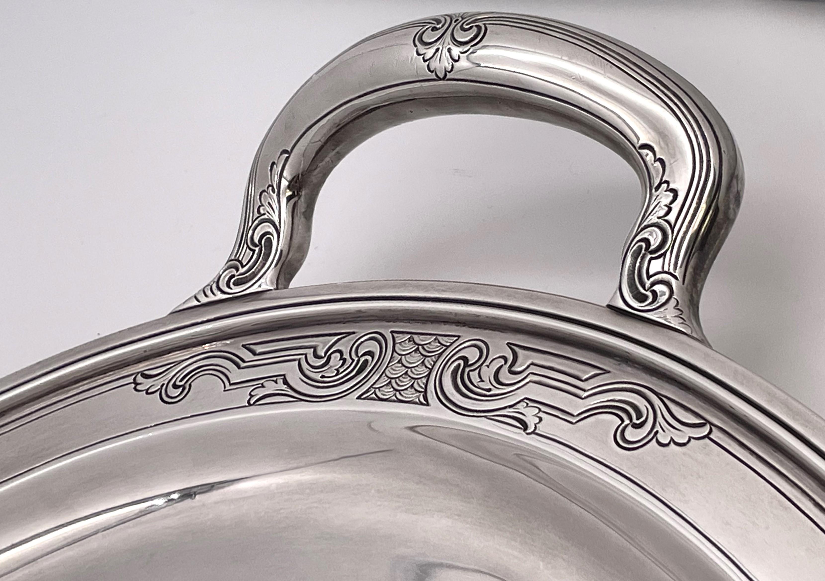 Tiffany & Co. Sterling Silber 1916 Tablett mit zwei Griffen im Angebot 1
