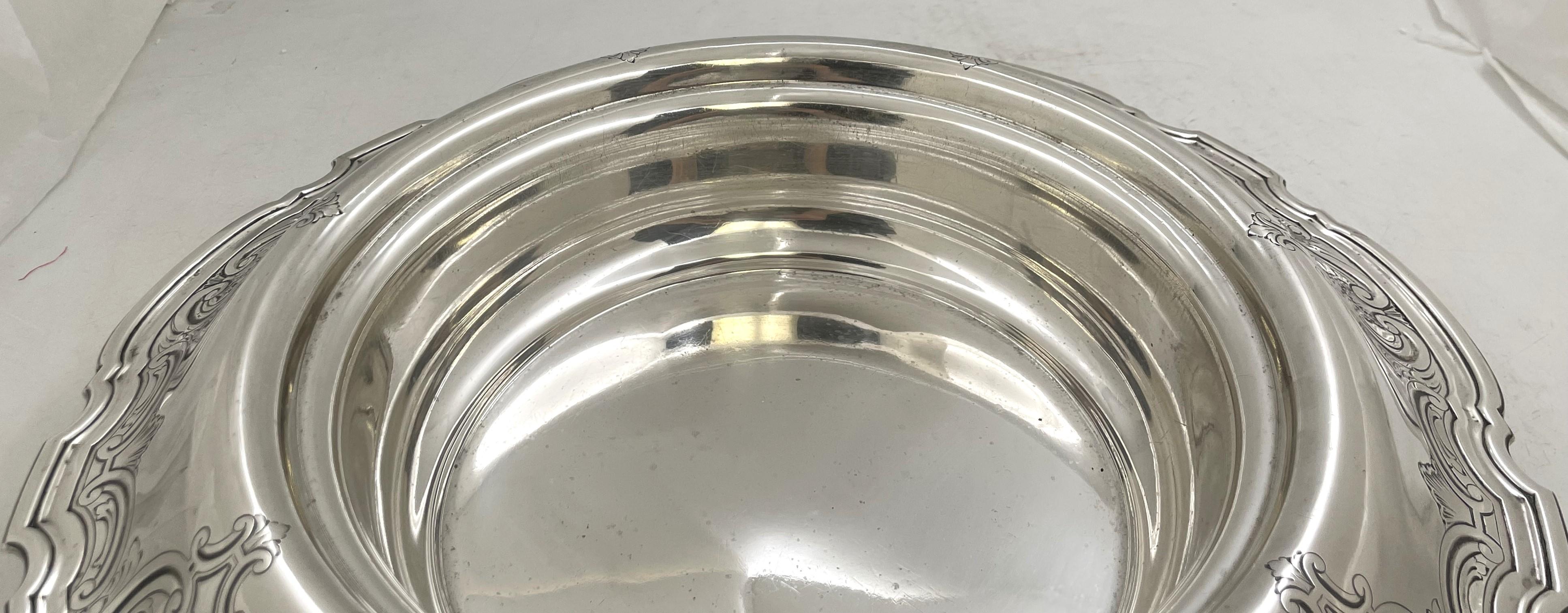 Tiffany & Co. Sterling Silver 1921 Centerpiece Bowl in Kings Pattern For Sale 3