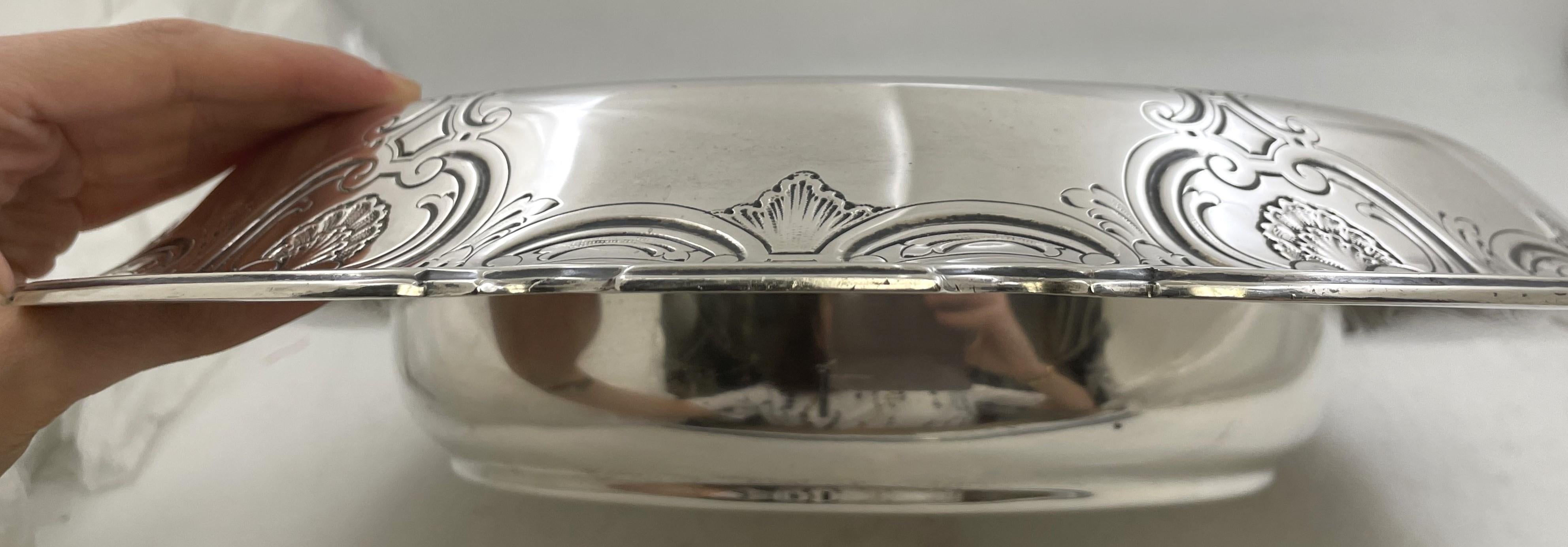 Tiffany & Co. Sterling Silver 1921 Centerpiece Bowl in Kings Pattern For Sale 4