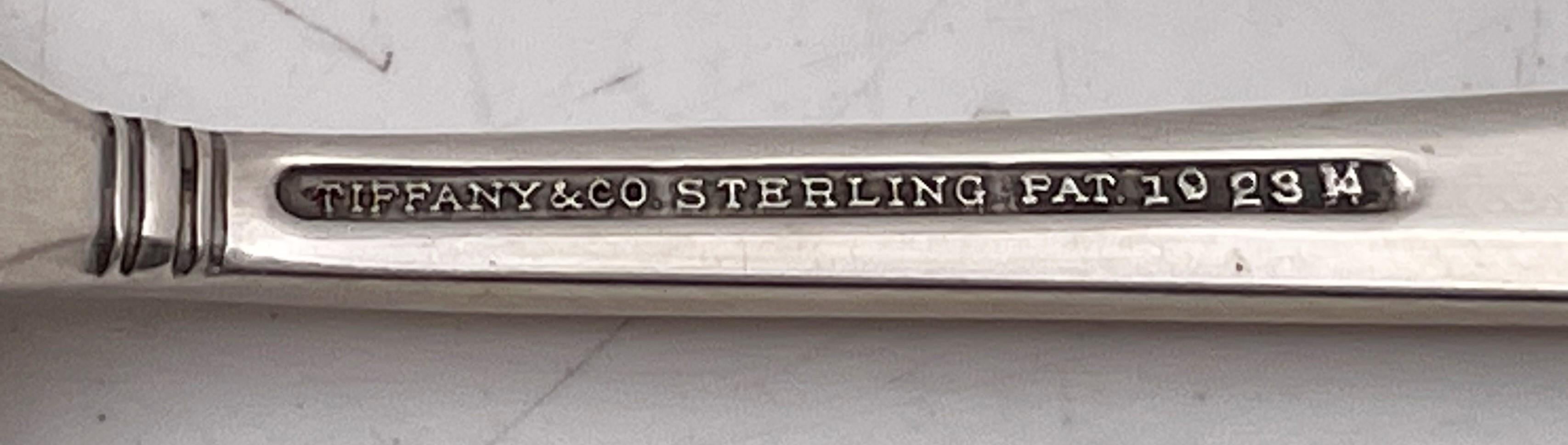 Tiffany & Co. Sterling Silver 1923 48-Piece Flatware Set in Art Deco Style For Sale 6