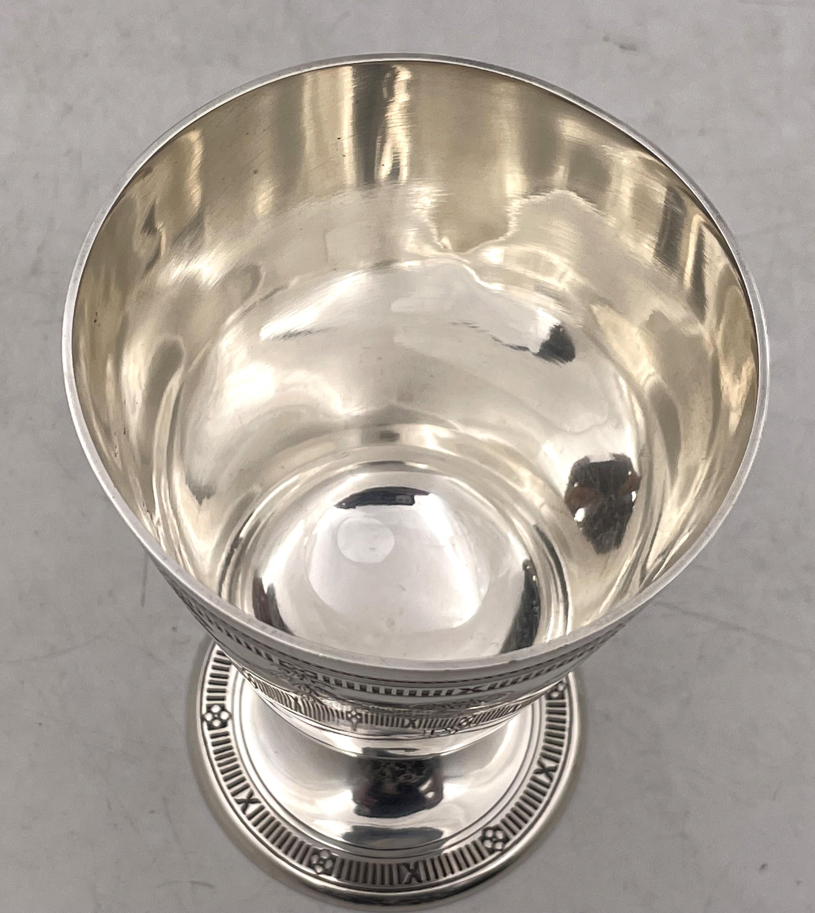 Early 20th Century Tiffany & Co. Sterling Silver 1923 Kiddush Cup/ Goblet in Art Deco Style For Sale