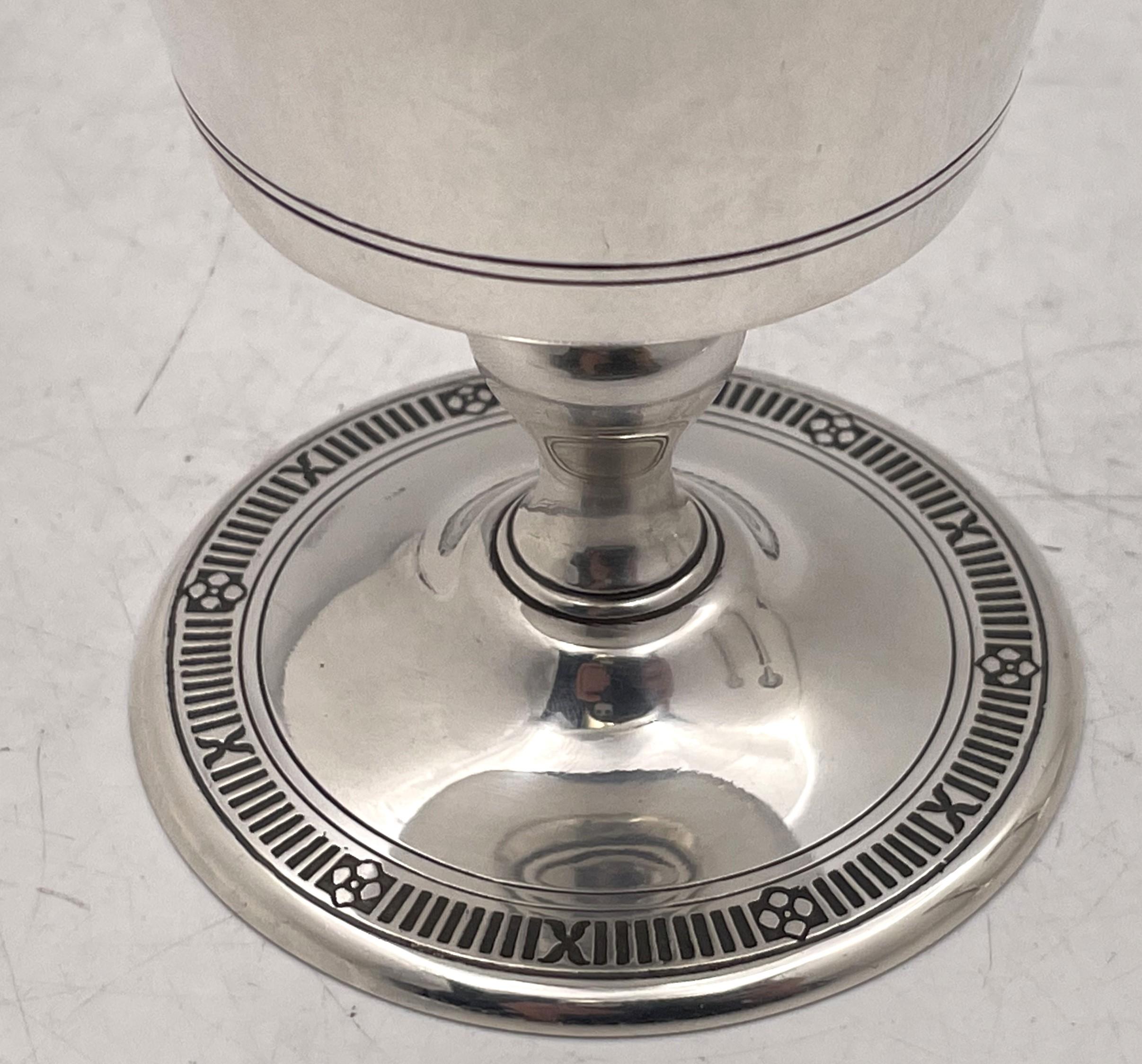Tiffany & Co. Sterling Silver 1923 Kiddush Cup/ Goblet in Art Deco Style For Sale 1