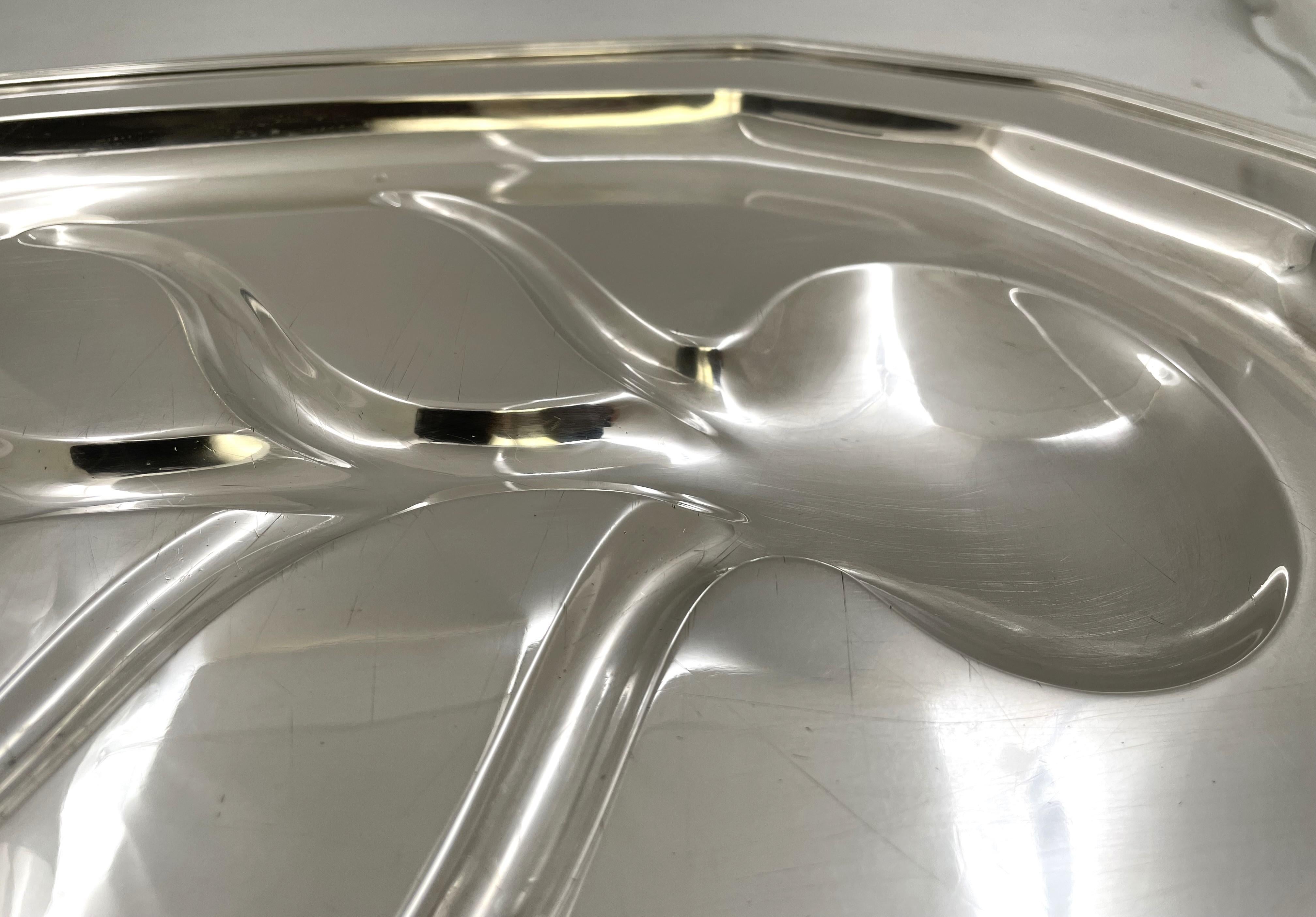 Early 20th Century Tiffany & Co. Sterling Silver 1923 Well & Tree Platter Tray in Art Deco Style For Sale