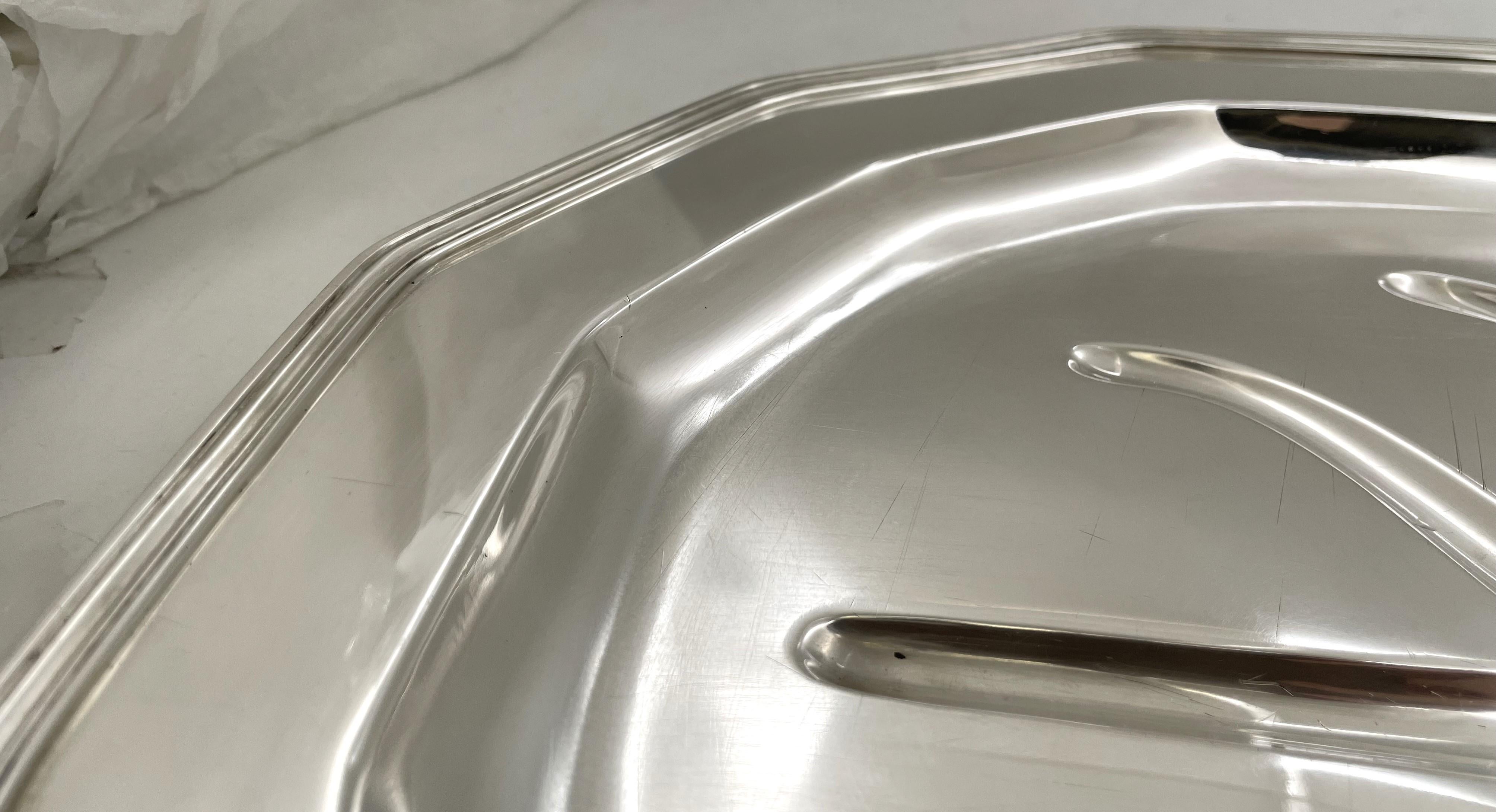 Tiffany & Co. Sterling Silver 1923 Well & Tree Platter Tray in Art Deco Style For Sale 1