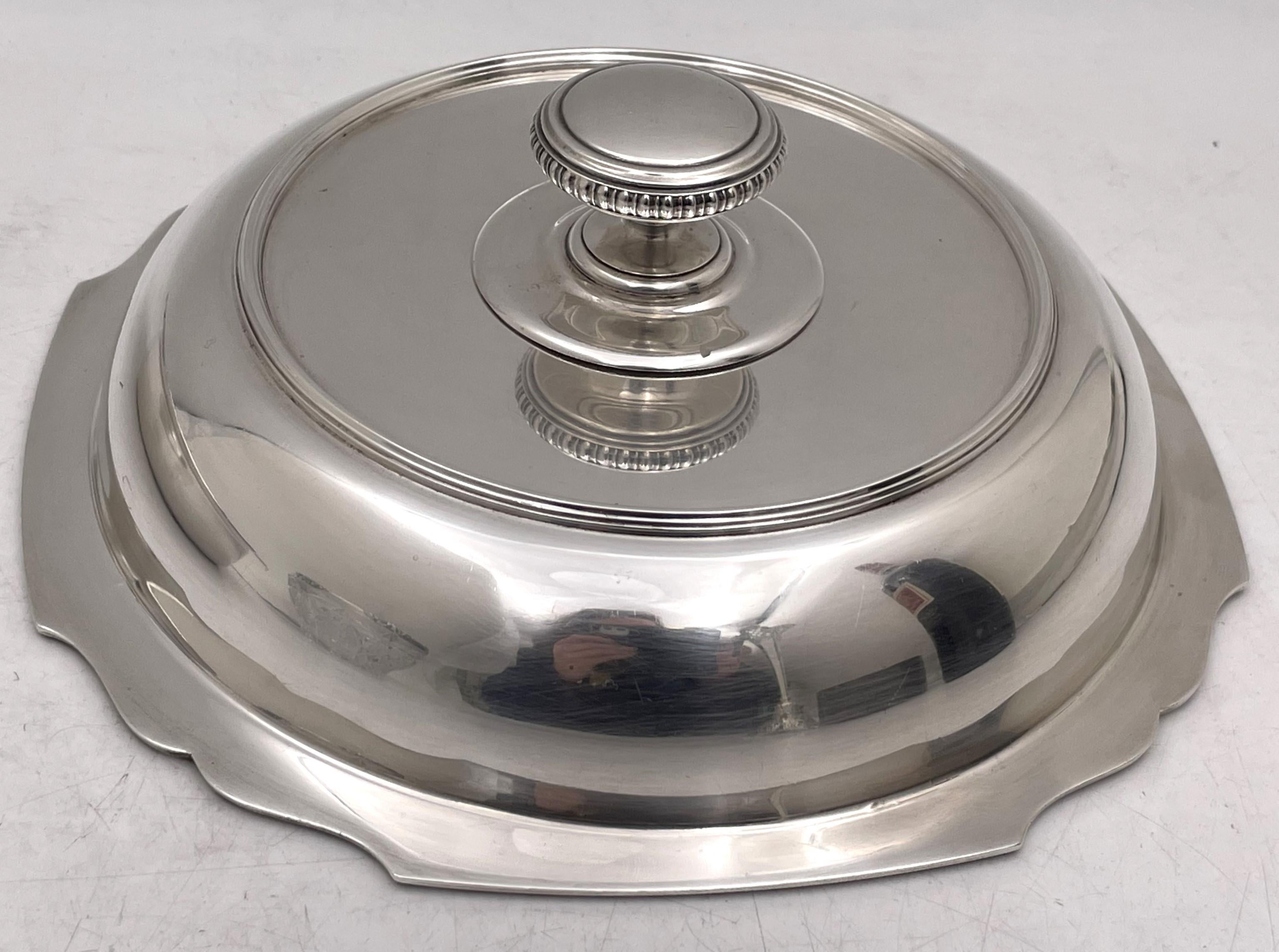Tiffany & Co. Sterling Silver 1926 Covered Vegetable Dish Pair of Bowls Art Deco For Sale 1