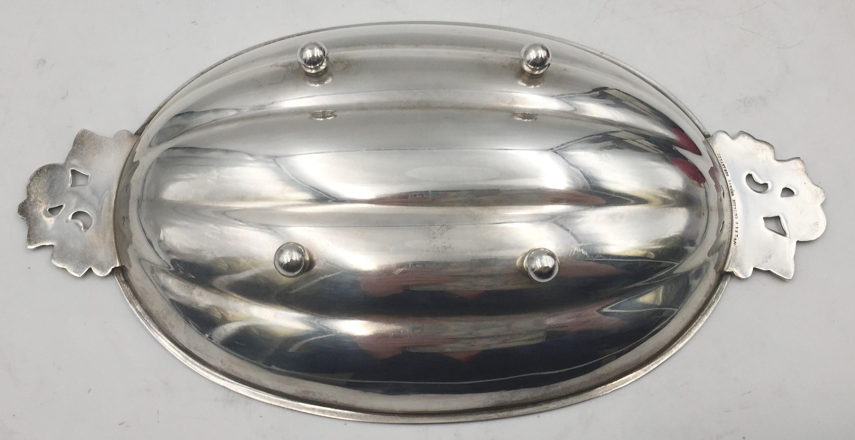 Mid-20th Century Tiffany & Co. Sterling Silver 1941 Pickle/ Mint Dish Bowl For Sale