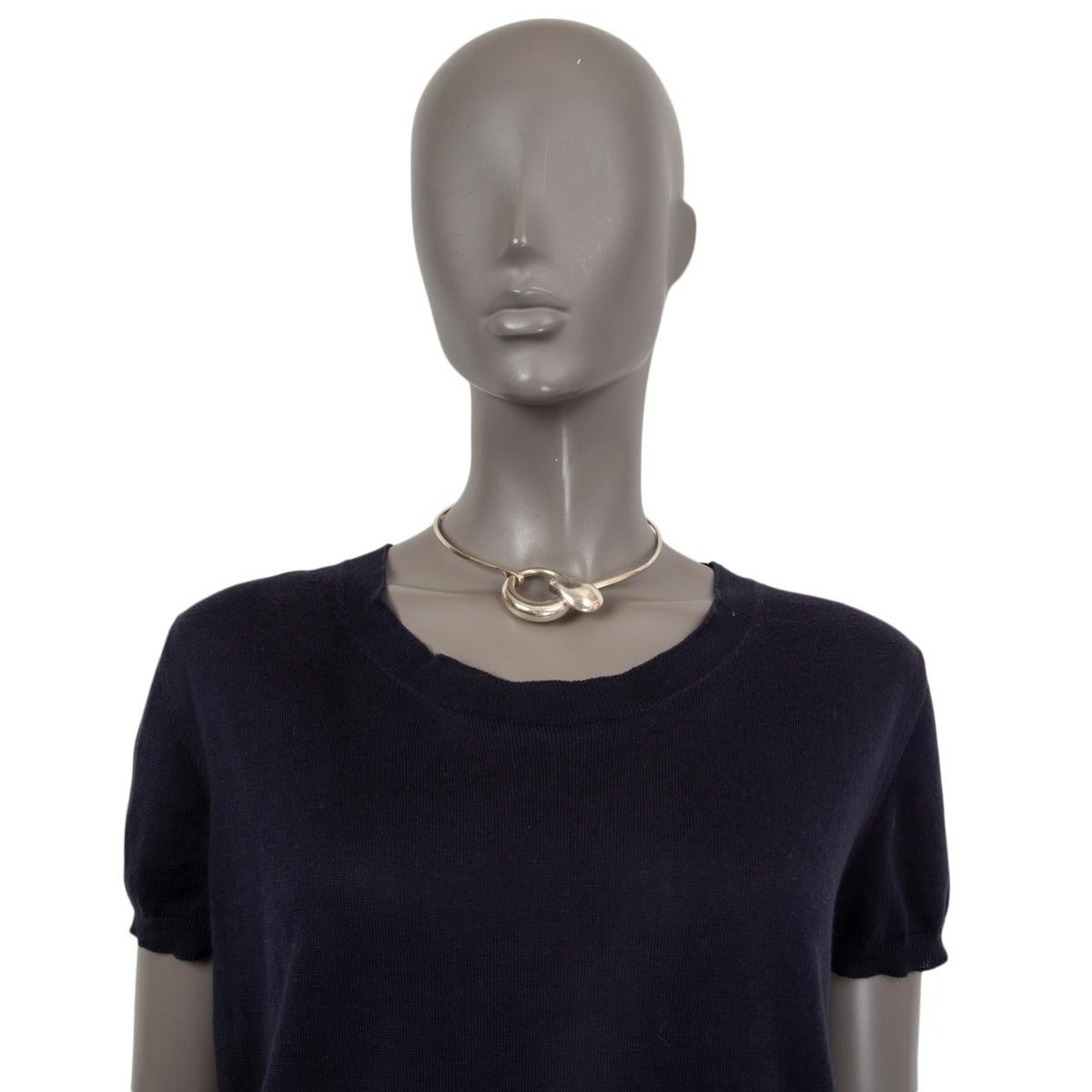 TIFFANY & CO sterling silver 1970s ELSA PERETTI TEARDROP CHOKER Necklace 3