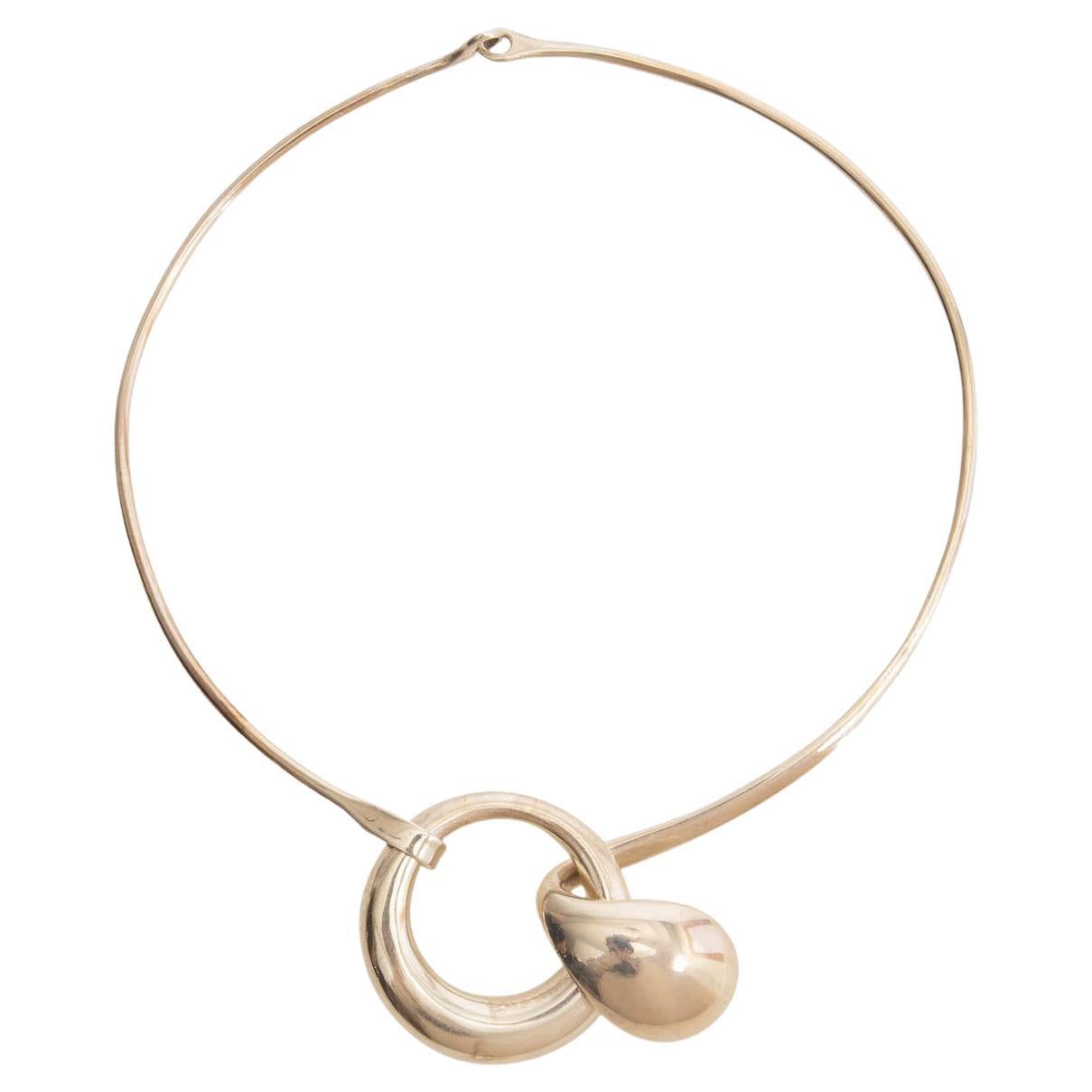TIFFANY & CO sterling silver 1970s ELSA PERETTI TEARDROP CHOKER Necklace
