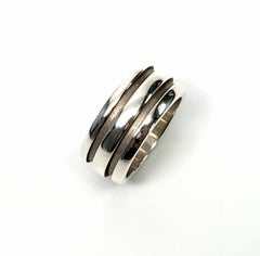 Tiffany & Co Sterling Silver 1995 Grooved Unisex Ring