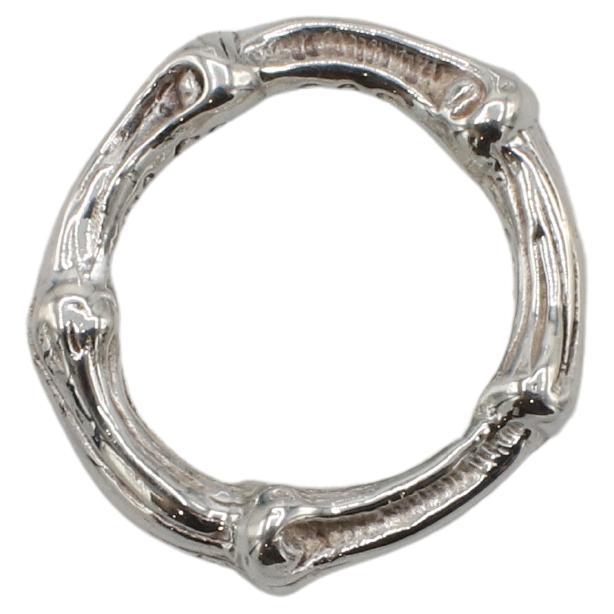 Contemporary Tiffany & Co. Sterling Silver 1996 Bamboo Band Ring For Sale