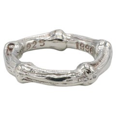 Tiffany & Co. Anello a fascia di bambù in argento Sterling 1996
