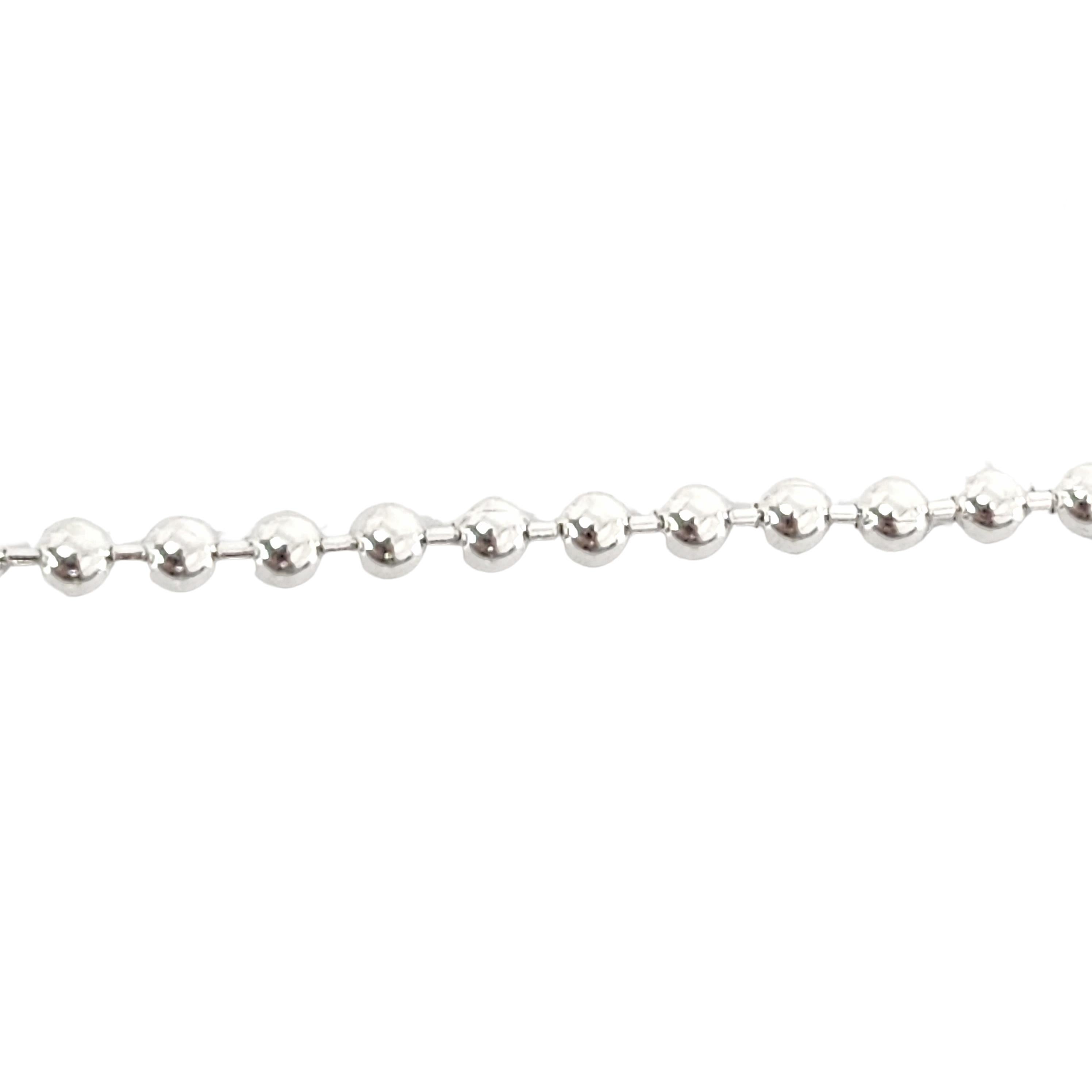 Tiffany & Co Sterling Silver 2003 Dog Chain Bead Ball Chain Necklace 2
