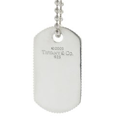 Tiffany & Co. Sterling Silver 2003 Dog Tag Necklace
