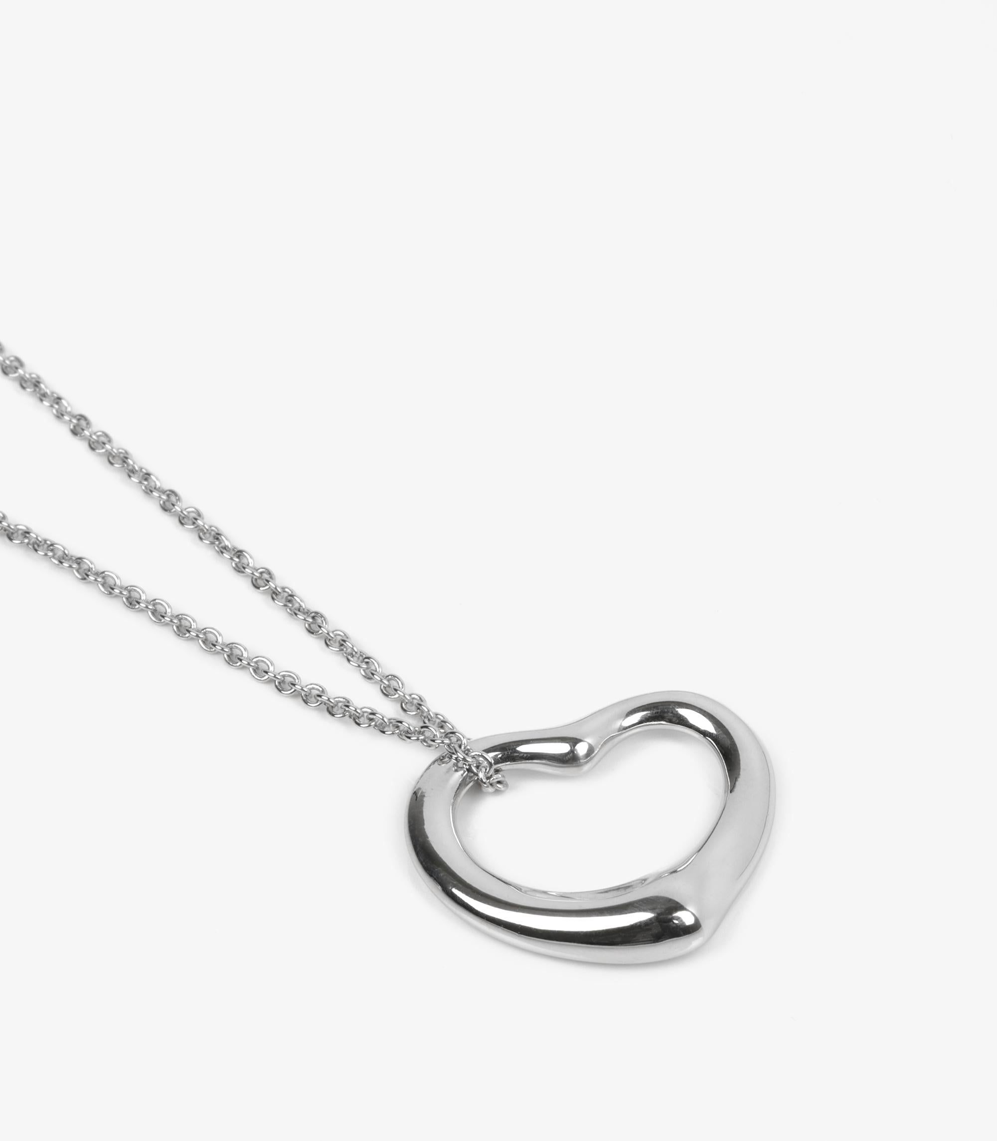 Tiffany & Co. Sterling Silver 22mm Elsa Peretti Open Heart Pendant

Brand- Tiffany & Co.
Model- Open Heart Pendant
Product Type- Pendant
Material(s)- Sterling Silver

Chain Length- 40cm
Pendant Length- 18.8mm
Pendant Width- 21.7mm
Total Weight-