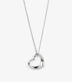 Tiffany & Co. Sterling Silver 22mm Elsa Peretti Open Heart Pendant