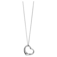 Tiffany & Co. Sterling Silver 22mm Elsa Peretti Open Heart Pendant