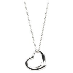 Tiffany 
Co. Sterling Silver 22mm Elsa Peretti Open Heart Pendant