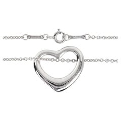 Tiffany & Co. Sterling Silver 22mm Elsa Peretti Open Heart Pendant