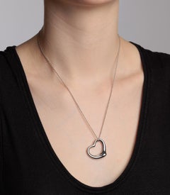 Tiffany & Co. Sterling Silver 27mm Elsa Peretti Open Heart Pendant