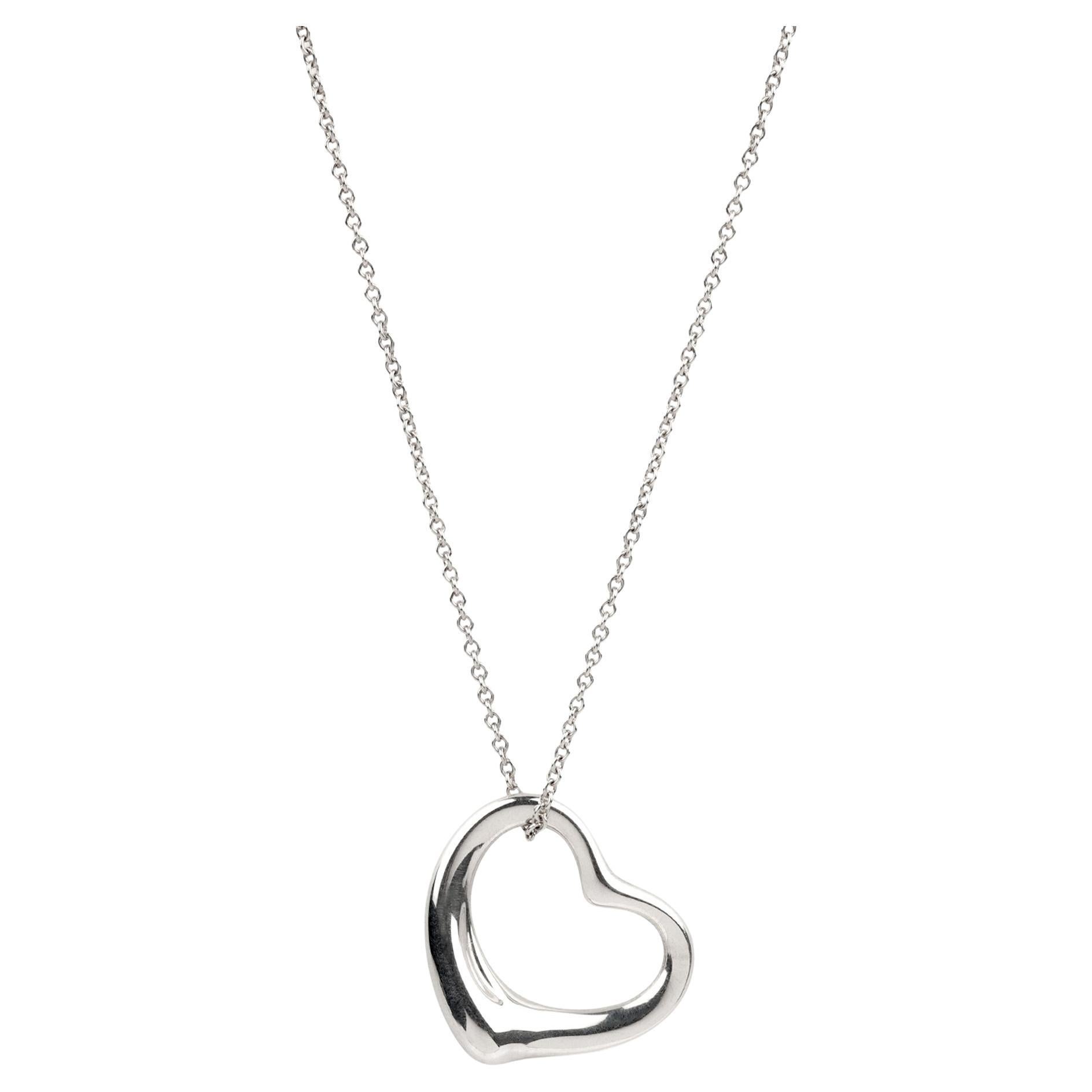 Tiffany & Co. Ciondolo a cuore aperto Elsa Peretti in argento sterling 27 mm