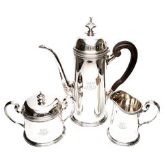 Vintage Tiffany & Co. Sterling Silver 3 Piece Coffee Set, with Monogram