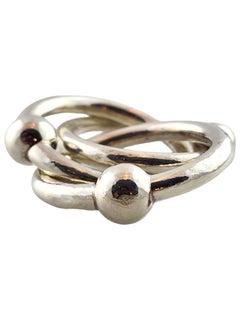 Tiffany & Co Sterling Silver 3 Ring Baby Rattle #18319