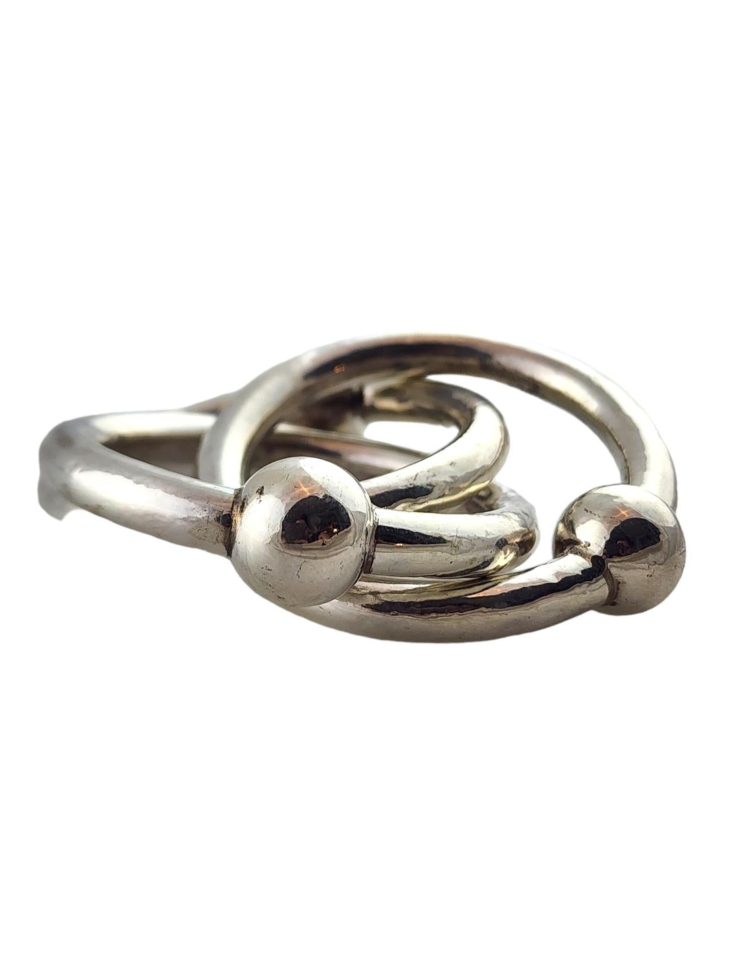 Women's Tiffany & Co Sterling Silver 3 Ring Baby Rattle #18319