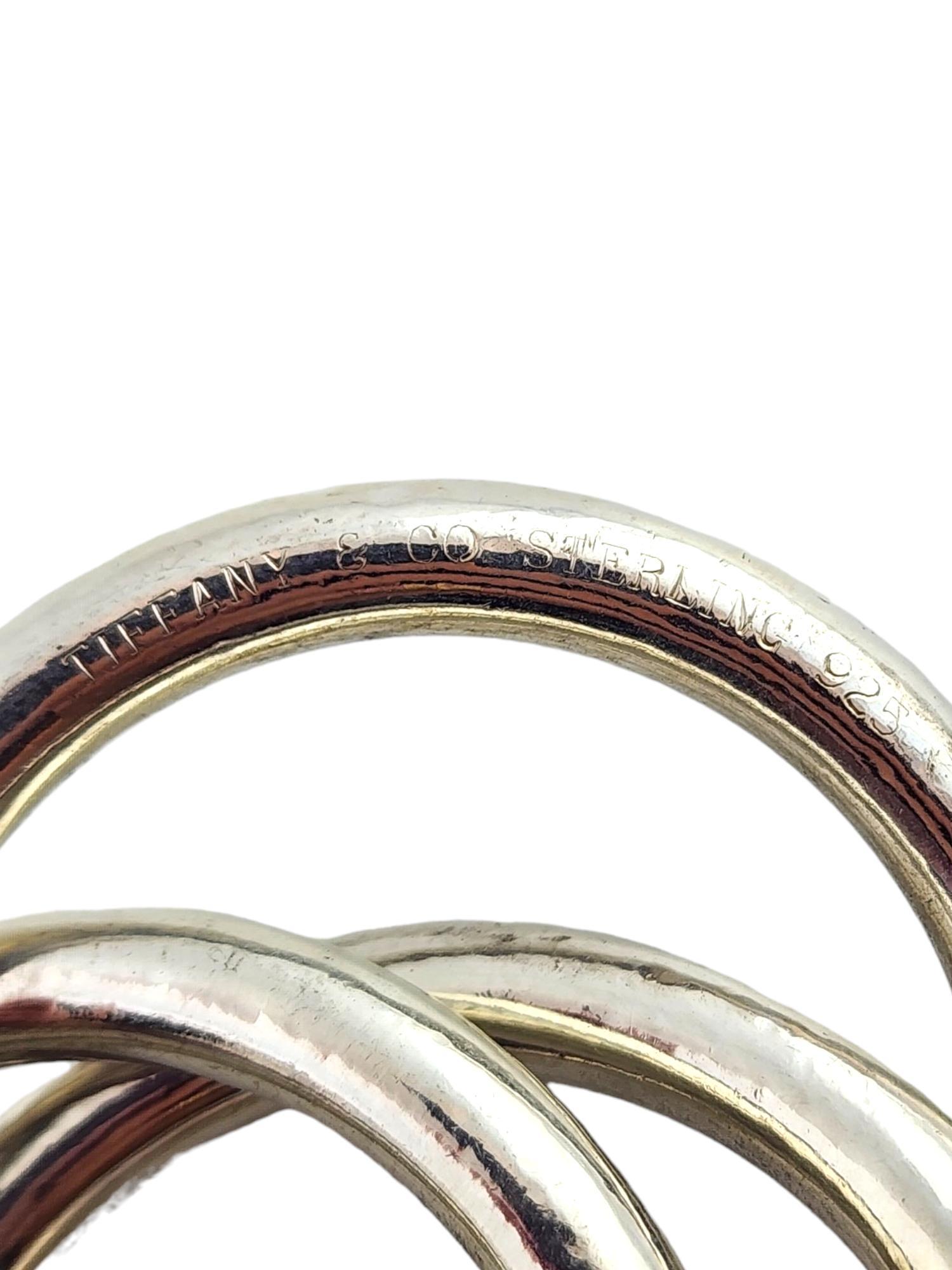 Tiffany & Co Sterling Silver 3 Ring Baby Rattle #18319 2