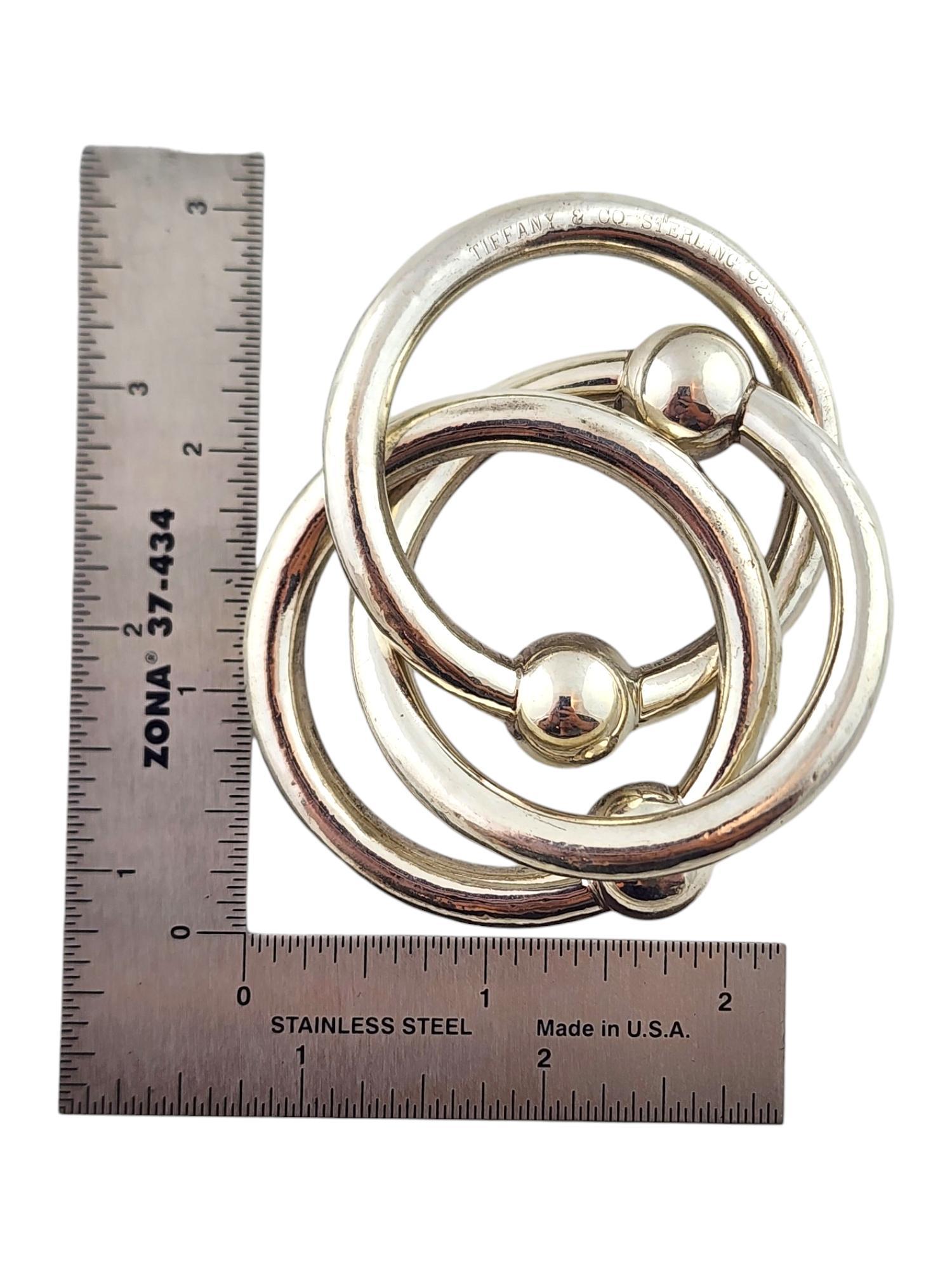 Tiffany & Co Sterling Silver 3 Ring Baby Rattle #18319 4