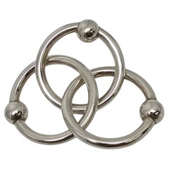 Tiffany & Co Sterling Silver 3 Ring Baby Rattle #19619