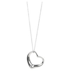 Tiffany & Co. Sterling Silver 35mm Elsa Peretti Open Heart Pendant