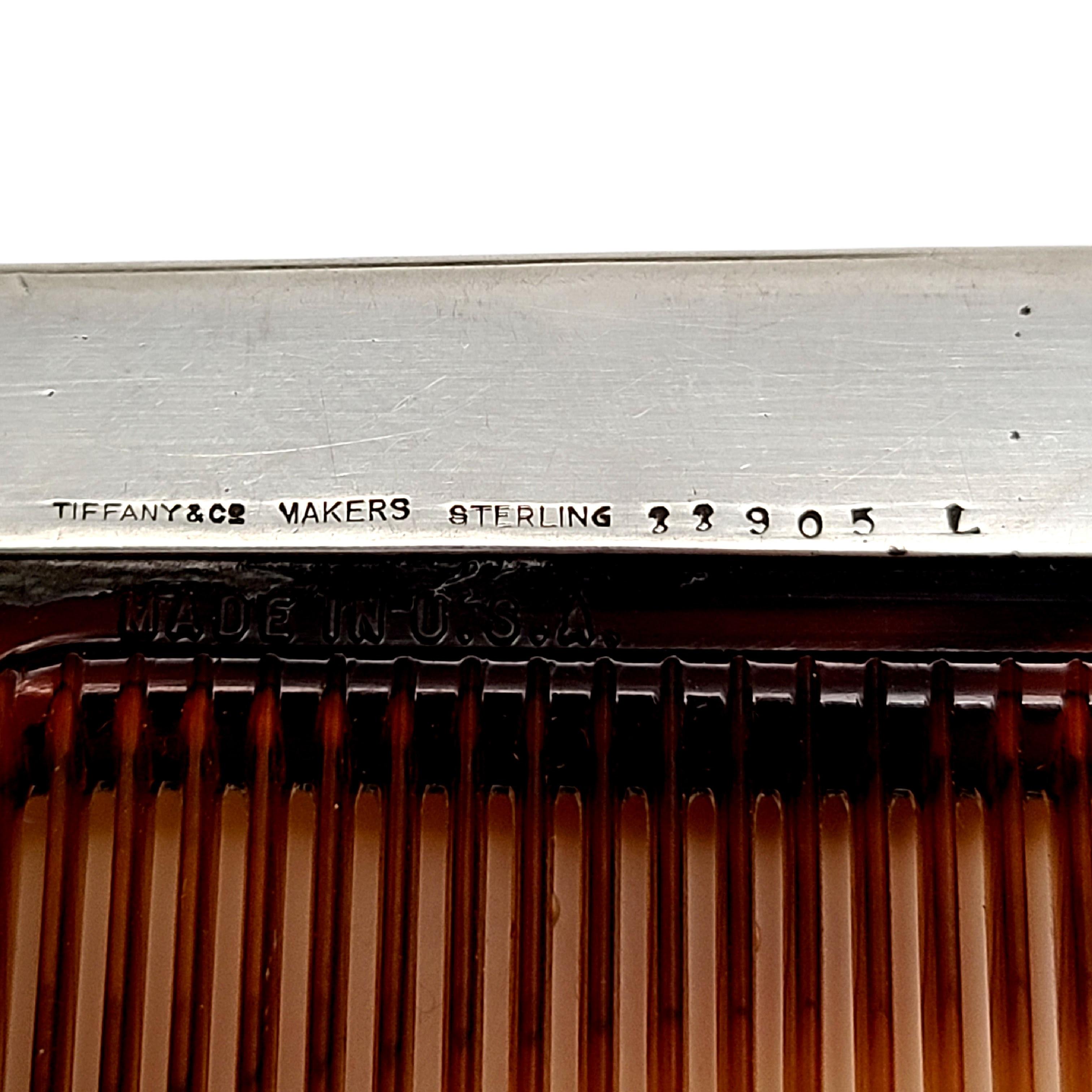 Tiffany & Co Sterling Silver 3pc Vanity Dresser Set Mirror, Brush, Comb 3