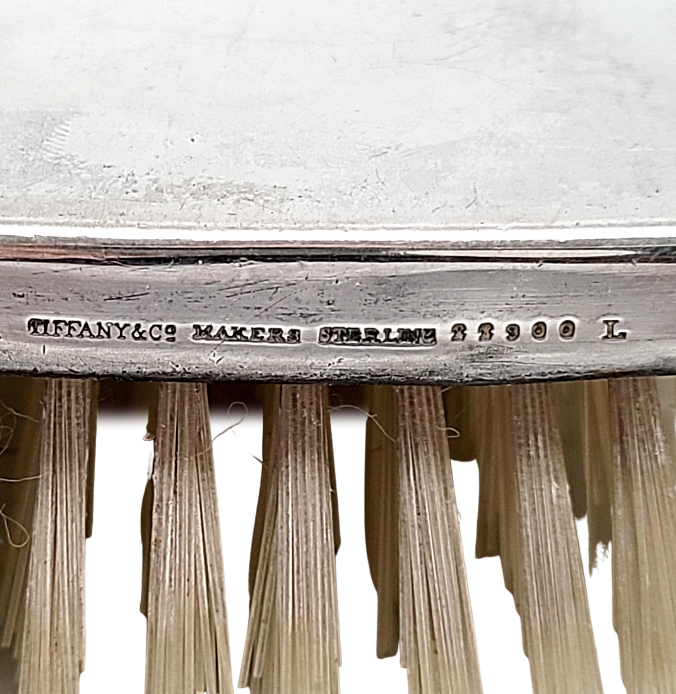 Tiffany & Co Sterling Silver 3pc Vanity Dresser Set Mirror, Brush, Comb 2