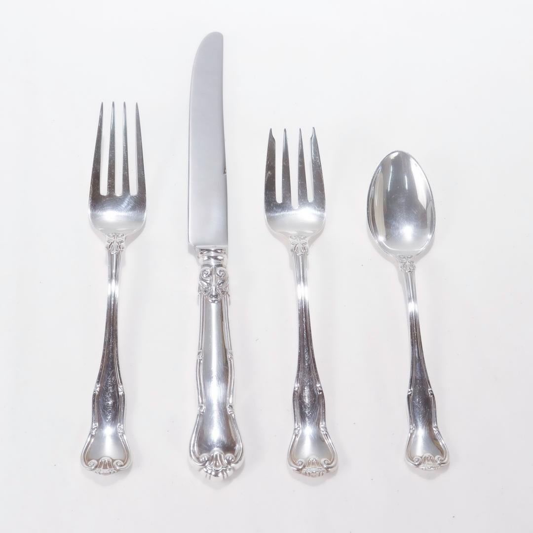 Modern Tiffany & Co. Sterling Silver 4-Piece Place Setting in the Provence Pattern For Sale