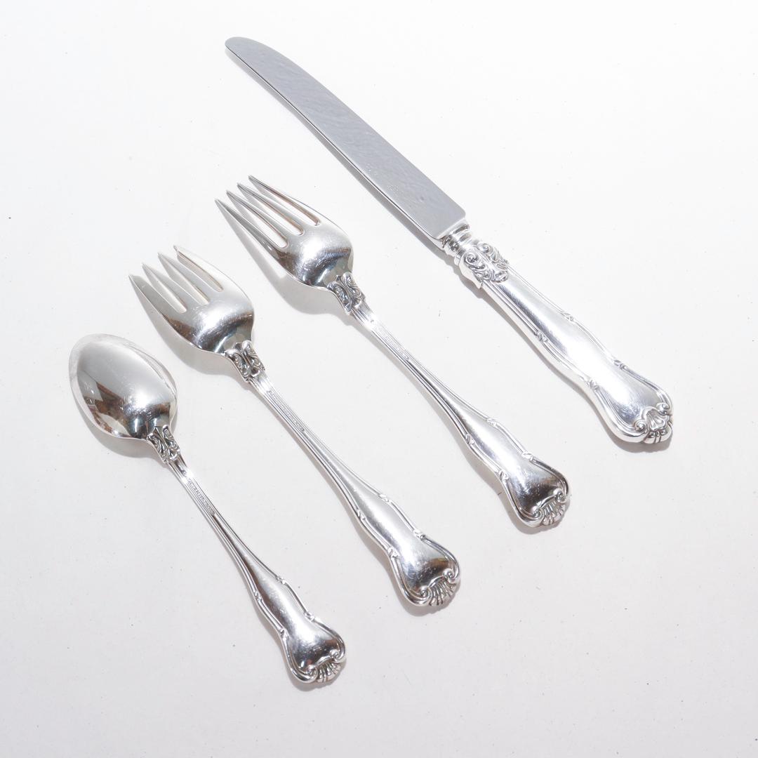 Tiffany & Co. Sterling Silver 4-Piece Place Setting in the Provence Pattern In Good Condition For Sale In Philadelphia, PA