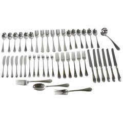 Vintage Tiffany & Co. Sterling Silver 46 Piece Flatware Flemish Pattern